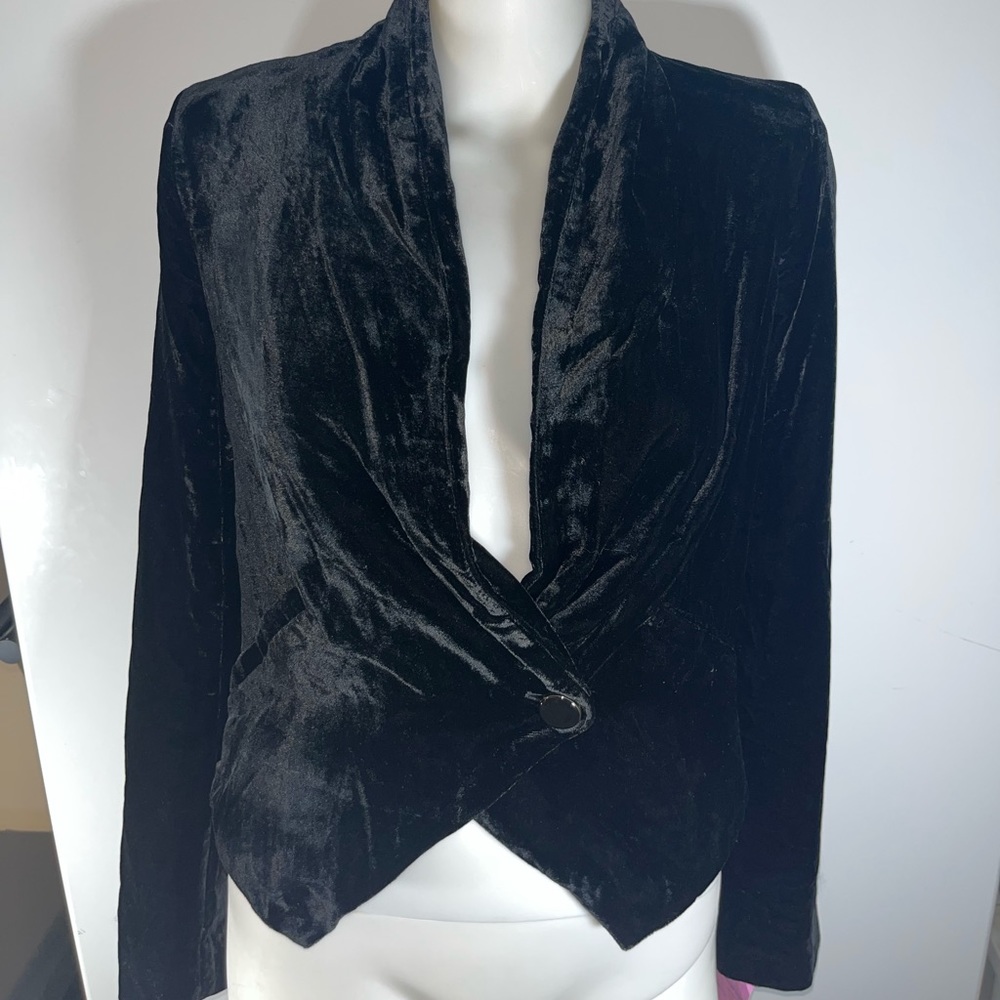NWT BCBG womens velour blazer jacket size XS - Picture 6 of 14